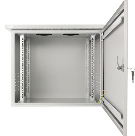 Pulsar RK964-G 19" 9U 600x400 fali rack szekrény, készre szerelt, vandálbiztos, szürke
