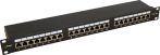   Pulsar RP-F24V5 19" patch panel, 24 port, cat5e, árnyékolt, tehermentesítővel, 90 fokos modulok