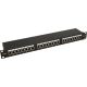 Pulsar RP-F24V5 19" patch panel, 24 port, cat5e, árnyékolt, tehermentesítővel, 90 fokos modulok
