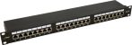   Pulsar RP-F24V6 19" patch panel, 24 port, cat6, árnyékolt, tehermentesítővel, 90 fokos modulok