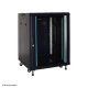 Pulsar RS1566 19" 15U 600x600 álló rack szekrény, lapraszerelt, fekete