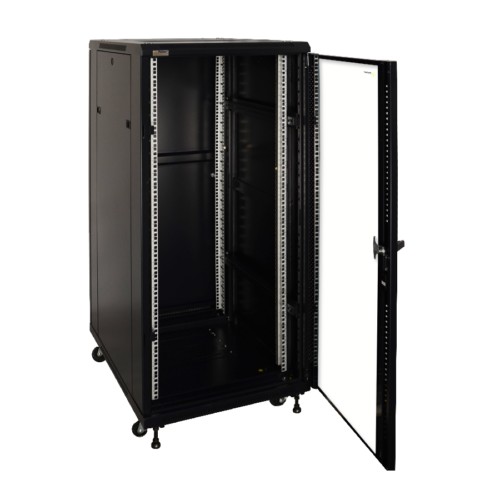 Pulsar RS2266 19" 22U 600x600 álló rack szekrény, lapraszerelt, fekete