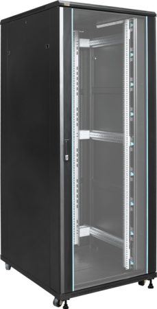 Pulsar RS4281 19" 42U 800x1000 álló rack szekrény, lapra szerelt, fekete