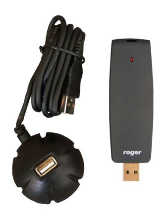  ROGER RUD2 kisméretű, hordozható ügyintézői kártyaolvasó, EM 125 KHz (EM 4100/4102 kompatibilis) proximity jeladók