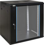  Pulsar RW1264 19" 12U 600x450 fali rack szekrény, készre szerelt, fekete