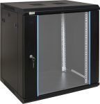   Pulsar RW1264 19" 12U 600x450 fali rack szekrény, készre szerelt, fekete
