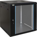   Pulsar RW1266 19" 12U 600x600 fali rack szekrény, készre szerelt, fekete