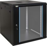   Pulsar RW1266 19" 12U 600x600 fali rack szekrény, készre szerelt, fekete