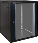   Pulsar RW1566 19" 15U 600x600 fali rack szekrény, készre szerelt, fekete