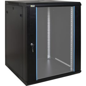   Pulsar RW1566 19" 15U 600x600 fali rack szekrény, készre szerelt, fekete