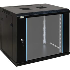   Pulsar RW964 19" 9U 600x450 fali rack szekrény, készre szerelt, fekete