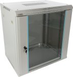   Pulsar RWA1264-G 19" 12U 600x450 fali rack szekrény, lapra szerelt, szürke, könnyített kialakítás