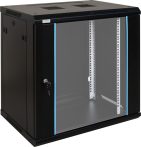   Pulsar RWA1264 19" 12U 600x450 fali rack szekrény, lapra szerelt, fekete