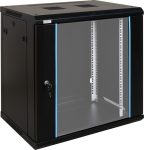   Pulsar RWA1264 19" 12U 600x450 fali rack szekrény, lapra szerelt, fekete