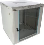   Pulsar RWA1266-G 19" 12U 600x600 fali rack szekrény, lapra szerelt, szürke, könnyített kialakítás
