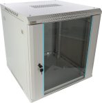   Pulsar RWA1266-G 19" 12U 600x600 fali rack szekrény, lapra szerelt, szürke, könnyített kialakítás