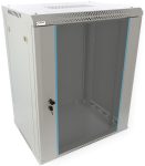   Pulsar RWA1564-G 19" 15U 600x450 fali rack szekrény, lapra szerelt, szürke, könnyített kialakítás