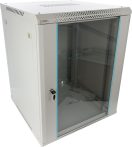   Pulsar RWA1566-G 19" 15U 600x600 fali rack szekrény, lapra szerelt, szürke, könnyített kialakítás