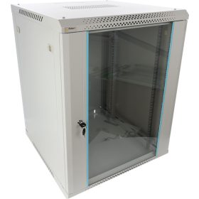   Pulsar RWA1566-G 19" 15U 600x600 fali rack szekrény, lapraszerelt, szürke, könnyített kialakítás