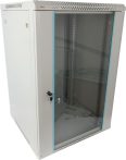   Pulsar RWA1866-G 19" 18U 600x600 fali rack szekrény, lapra szerelt, szürke, könnyített kialakítás