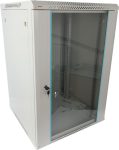   Pulsar RWA1866-G 19" 18U 600x600 fali rack szekrény, lapra szerelt, szürke, könnyített kialakítás