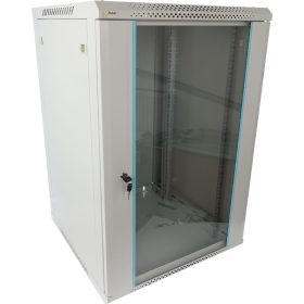   Pulsar RWA1866-G 19" 18U 600x600 fali rack szekrény, lapraszerelt, szürke, könnyített kialakítás