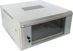   Pulsar RWA466-G 19" 4U 600x600 fali rack szekrény, lapra szerelt, szürke, könnyített kialakítás