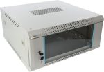   Pulsar RWA466-G 19" 4U 600x600 fali rack szekrény, lapra szerelt, szürke, könnyített kialakítás