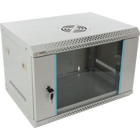   Pulsar RWA654-G 19" 6U 540x400 fali rack szekrény, lapraszerelt, szürke, könnyített kialakítás