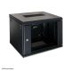 Pulsar RWA664 19" 6U 600x450 fali rack szekrény, lapraszerelt, fekete