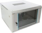  Pulsar RWA666-G 19" 6U 600x600 fali rack szekrény, lapra szerelt, szürke, könnyített kialakítás