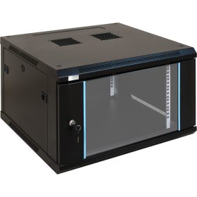   Pulsar RWA666 19" 6U 600x600 fali rack szekrény, lapraszerelt, fekete