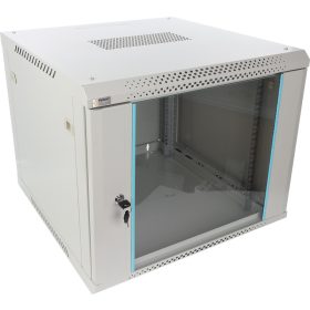   Pulsar RWA966-G 19" 9U 600x600 fali rack szekrény, lapraszerelt, szürke, könnyített kialakítás