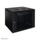 Pulsar RWA966 19" 9U 600x600 fali rack szekrény, lapraszerelt, fekete