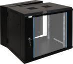   Pulsar RWD966 19" 9U 600x600 fali rack szekrény, kiforgatható, készre szerelt, fekete
