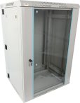   Pulsar RWDA1865-G 19" 18U 600x550 fali rack szekrény, kiforgatható, lapra szerelt, szürke, könnyített kialakítás
