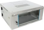   Pulsar RWDA465-G 19" 4U 600x550 fali rack szekrény, kiforgatható, lapra szerelt, szürke, könnyített kialakítás