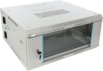   Pulsar RWDA465-G 19" 4U 600x550 fali rack szekrény, kiforgatható, lapra szerelt, szürke, könnyített kialakítás