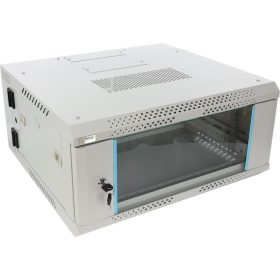   Pulsar RWDA465-G 19" 4U 600x550 fali rack szekrény, kiforgatható, lapraszerelt, szürke, könnyített kialakítás