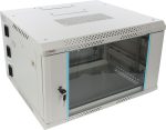   Pulsar RWDA665-G 19" 6U 600x550 fali rack szekrény, kiforgatható, lapra szerelt, szürke, könnyített kialakítás