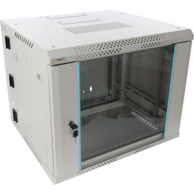   Pulsar RWDA965-G 19" 9U 600x550 fali rack szekrény, kiforgatható, lapraszerelt, szürke, könnyített kialakítás