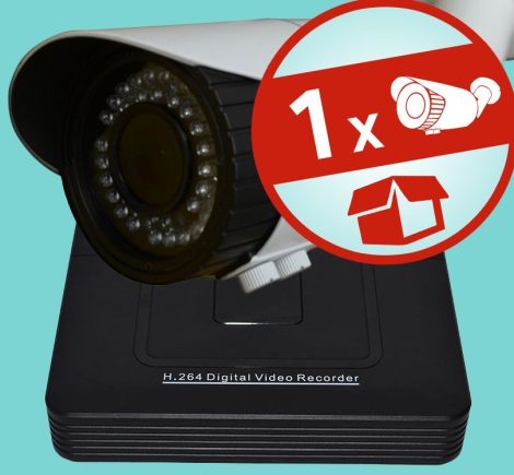 Sec-CAM 2MP POE IP - VARIFOKÁLIS KÜLTÉRI KOMPAKT KAMERA - 1 KAMERÁS KOMPLETT KAMERARENDSZER - valódi 2 MegaPixel (FULL HD 1080p) biztonsági megfigyelő szett 