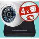 Sec-CAM 2MP AHD - KÜLTÉRI / BELTÉRI DÓM KAMERA - 4 KAMERÁS KOMPLETT KAMERARENDSZER - valódi 2 MegaPixel (FULL HD 1080p) biztonsági megfigyelő szett 
