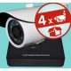 Sec-CAM 1MP AHD - KÜLTÉRI KOMPAKT KAMERA - 4 KAMERÁS KOMPLETT KAMERARENDSZER - valódi 1 MegaPixel (HD 720p) biztonsági megfigyelő szett 