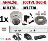 Sec-CAM 960H - 800-1200TVL (0.55MP) ANALÓG - KÜLTÉRI/BELTÉRI DÓM KAMERA - 1 KAMERÁS KOMPLETT KAMERARENDSZER - biztonsági megfigyelő szett Sec-CAM 960H - 800-1200TVL (0.55MP) ANALÓG - KÜLTÉRI/BELTÉRI DÓM KAMERA - 1 KAMERÁS KOMPLETT KAMERARENDSZER - biztonsági megfigyelő szett