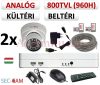 Sec-CAM 960H - 800-1200TVL (0.55MP) ANALÓG - KÜLTÉRI/BELTÉRI DÓM KAMERA - 2 KAMERÁS KOMPLETT KAMERARENDSZER - biztonsági megfigyelő szett Sec-CAM 960H - 800-1200TVL (0.55MP) ANALÓG - KÜLTÉRI/BELTÉRI DÓM KAMERA - 2 KAMERÁS KOMPLETT KAMERARENDSZER - biztonsági megfigyelő szett