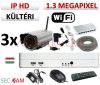 Sec-CAM 1.3MP WIFI IP - KÜLTÉRI WIFI KOMPAKT KAMERA - 3 KAMERÁS KOMPLETT KAMERARENDSZER - vezeték nélküli valódi 1.3 MegaPixel (HD 960p) biztonsági megfigyelő szett Sec-CAM 1.3MP WIFI IP - KÜLTÉRI WIFI KOMPAKT KAMERA - 3 KAMERÁS KOMPLETT KAMERARENDSZER - vezeték nélküli valódi 1.3 MegaPixel (HD 960p) biztonsági megfigyelő szett