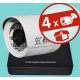 Sec-CAM 2MP POE IP - KÜLTÉRI KOMPAKT KAMERA - 4 KAMERÁS KOMPLETT KAMERARENDSZER - valódi 2 MegaPixel (FULL HD 1080p) biztonsági megfigyelő szett 