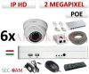Sec-CAM 2MP 12V DC IP - KÜLTÉRI / BELTÉRI DÓM KAMERA - 6 KAMERÁS KOMPLETT KAMERARENDSZER - valódi 2 MegaPixel (FULL HD 1080p) biztonsági megfigyelő szett - NETPEARL NVR Sec-CAM 2MP 12V DC IP - KÜLTÉRI / BELTÉRI DÓM KAMERA - 6 KAMERÁS KOMPLETT KAMERARENDSZER - valódi 2 MegaPixel (FULL HD 1080p) biztonsági megfigyelő szett - NETPEARL NVR
