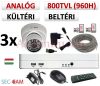 Sec-CAM 960H - 800-1200TVL (0.55MP) ANALÓG - KÜLTÉRI/BELTÉRI DÓM KAMERA - 3 KAMERÁS KOMPLETT KAMERARENDSZER - biztonsági megfigyelő szett Sec-CAM 960H - 800-1200TVL (0.55MP) ANALÓG - KÜLTÉRI/BELTÉRI DÓM KAMERA - 3 KAMERÁS KOMPLETT KAMERARENDSZER - biztonsági megfigyelő szett